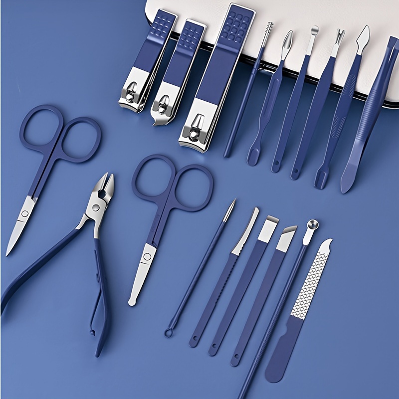 Manicure Set Nagelknipper Pedicure Kit Roestvrijstalen Manicure Kit, Professionele Verzorgingssets, Nagelverzorgingstools Met Reis Ca