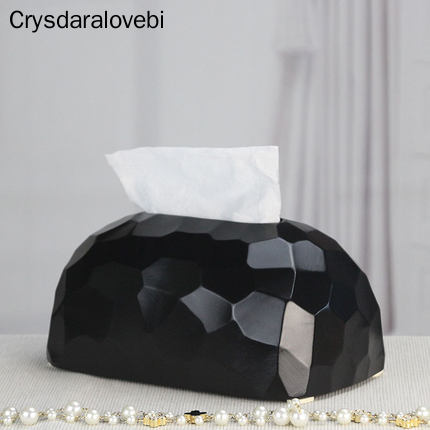 Boîte à mouchoirs en céramique dorée moderne, boîte de rangement pour serviettes en papier, décoration de bureau Simple pour maison salon Restaurant hôtel