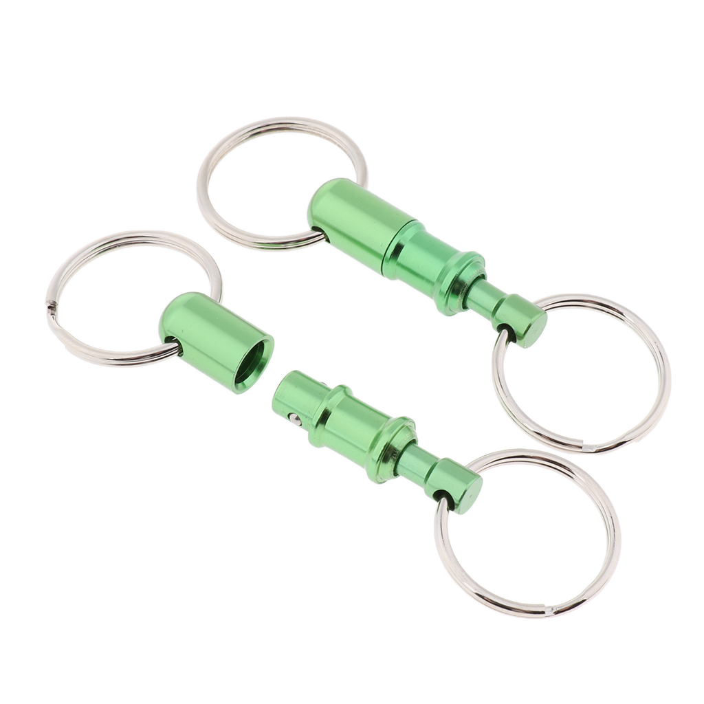 2 Stks/pak Quick Release Sleutelhanger Pull-Apart Afneembare Sleutelhanger Met Twee Zware Split Rings Key Accessoires