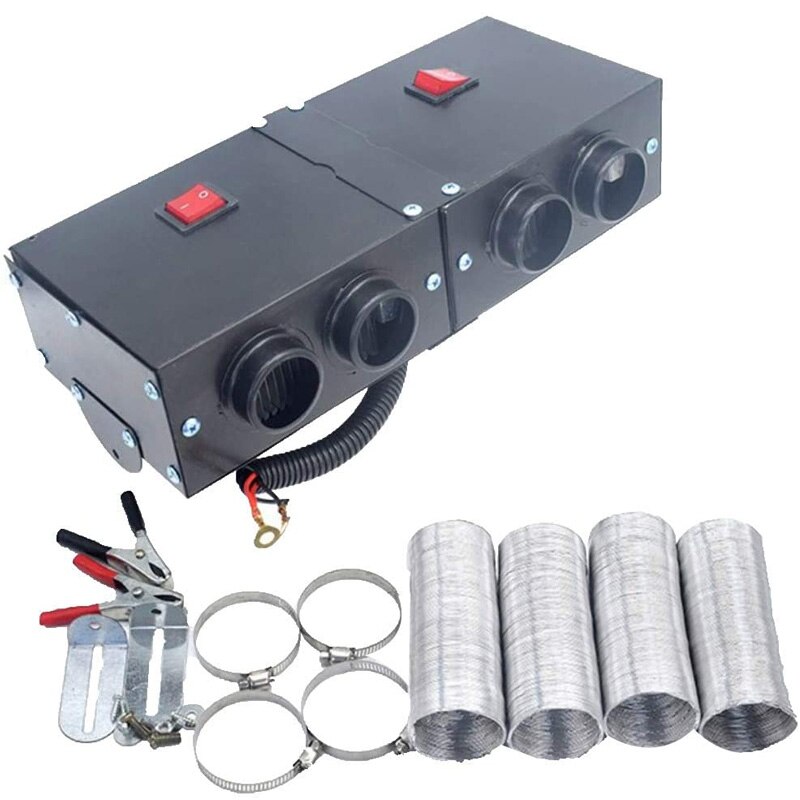 Car Heater Defroster Portable Car Electric Dryer Windshield Windscreen Demister with 4 Outlet 12V 800W for Vehicle RV SUV Truck