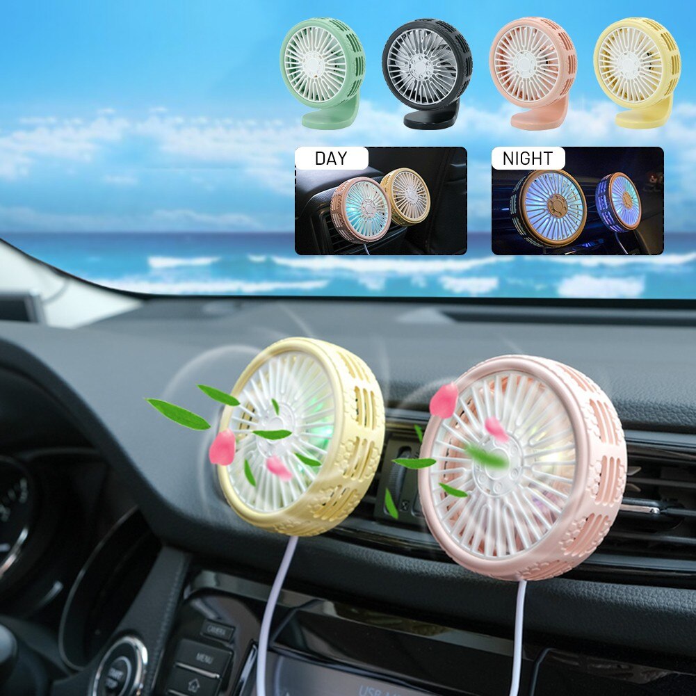 Mini Auto Ventilator Kleine Mini Usb Auto Fan Draagbare Dashboard Fan Auto Air Cooling Dual Auto Accessoires Automotive Goederen