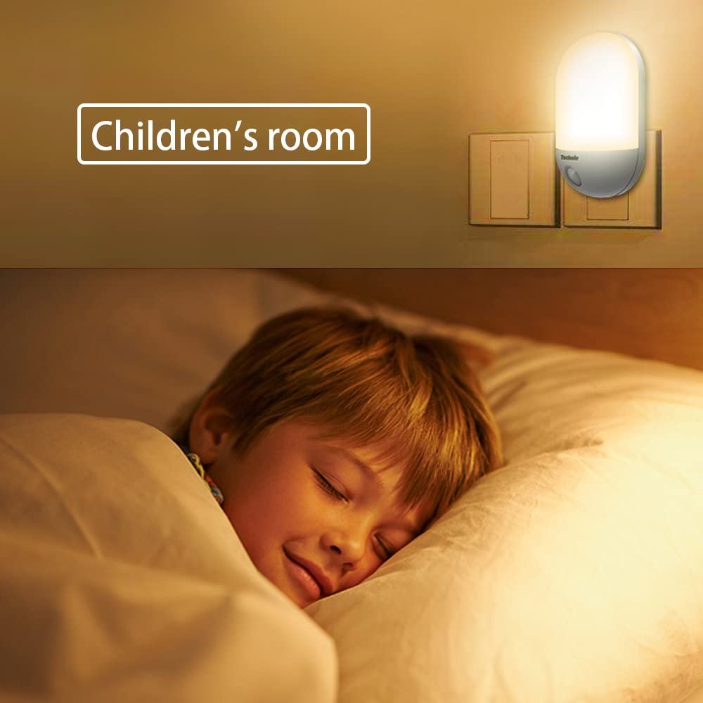 Techole LED Night Light, Night Light Plug in Wall with Dusk to Dawn Photocell Sensor, Plug in Night Light for Baby, Kids