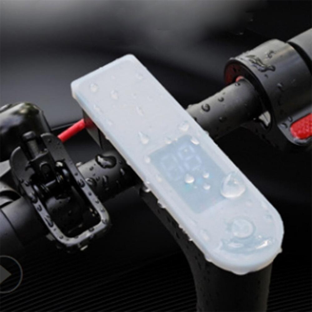 Silikagel beskyttelsesovertræk dashboard silikone etui vandtæt xiaomi mijia  m365 pro elektrisk scooter skateboard tilbehør: Hvid