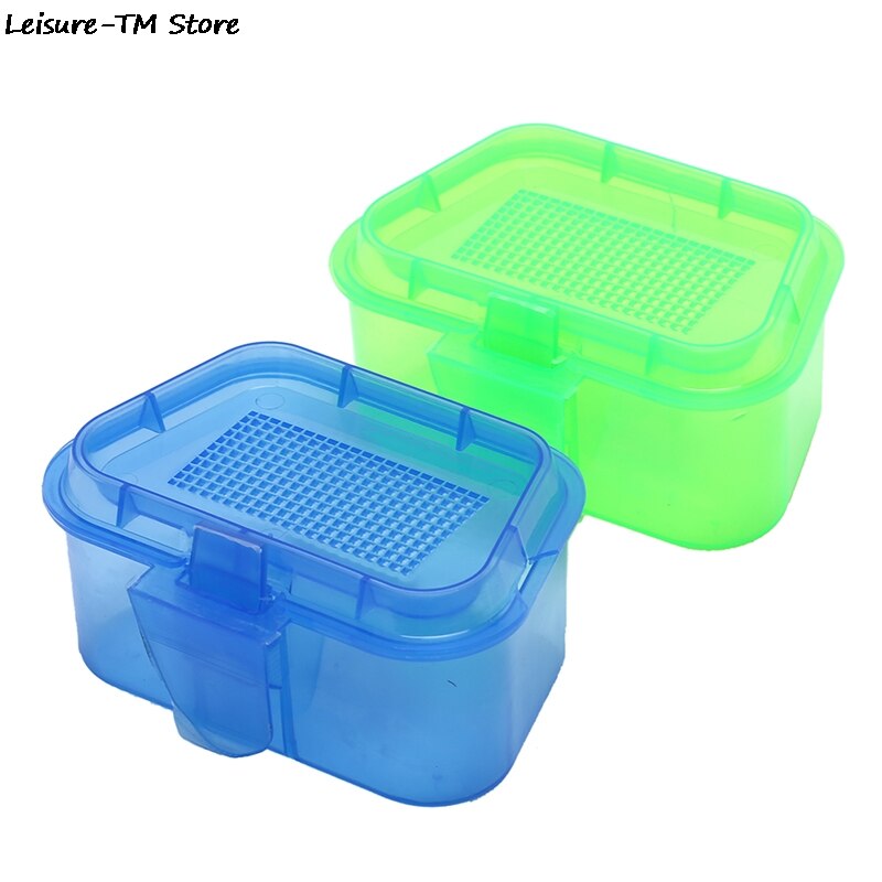 Plastic Fishing Bait Storage Box Live Worms Earthworm Lures Container