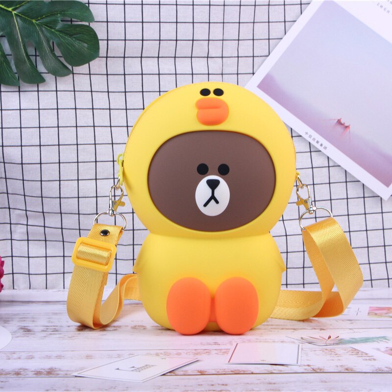 Q OOM Persoonlijkheid Cartoon Mode Siliconen Messenger Bag Mini Messenger Bag Dames Chain Purse Dames Schoudertas