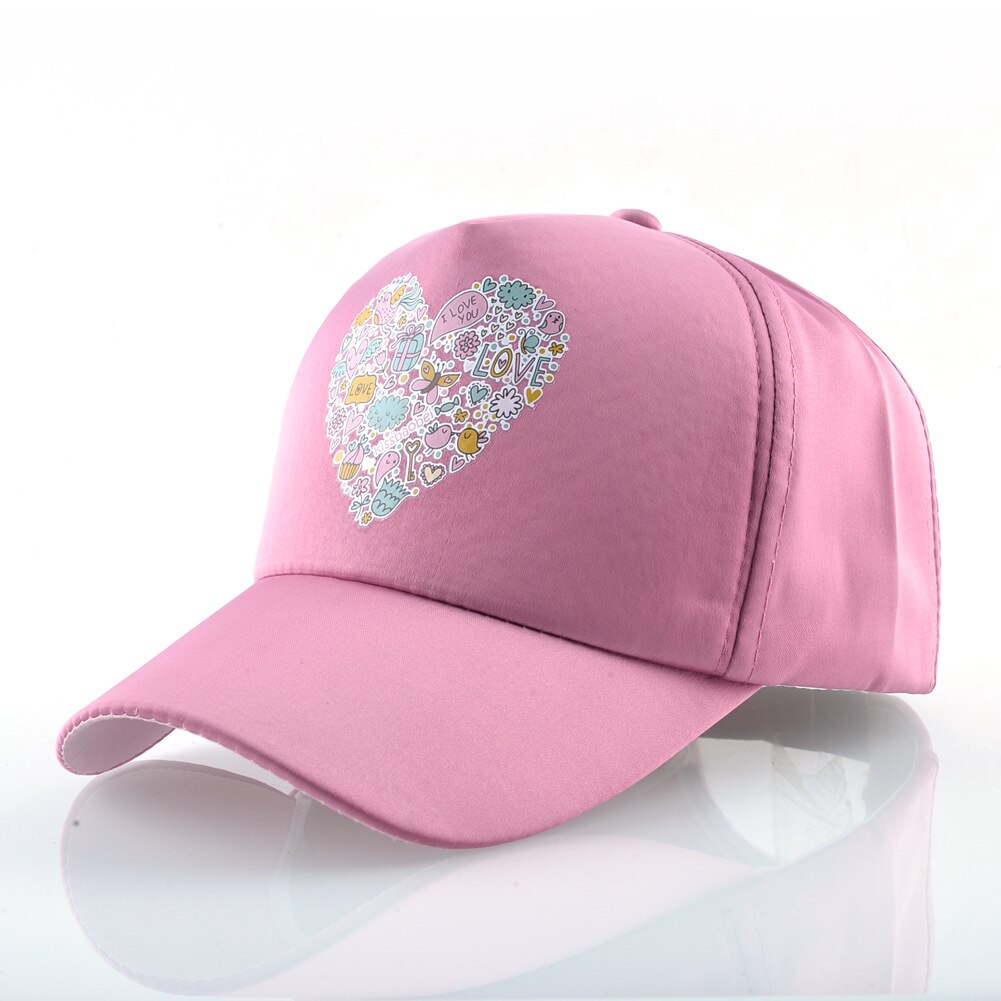 Trucker hat stijl baseball pet jeugd cool hiphop pet zomer meisje roze mooi patroon pet: Roze 2