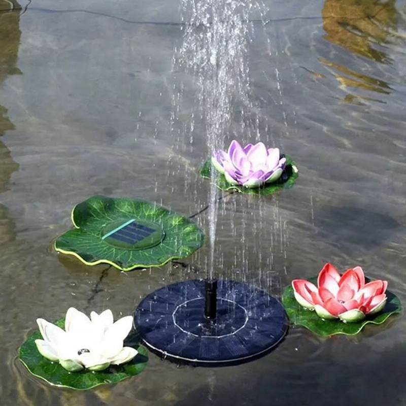 Mini Solar Powered Fountain Garden Pool Pond Solar Panel Floating Fountain Garden Decoration Water Fountain
