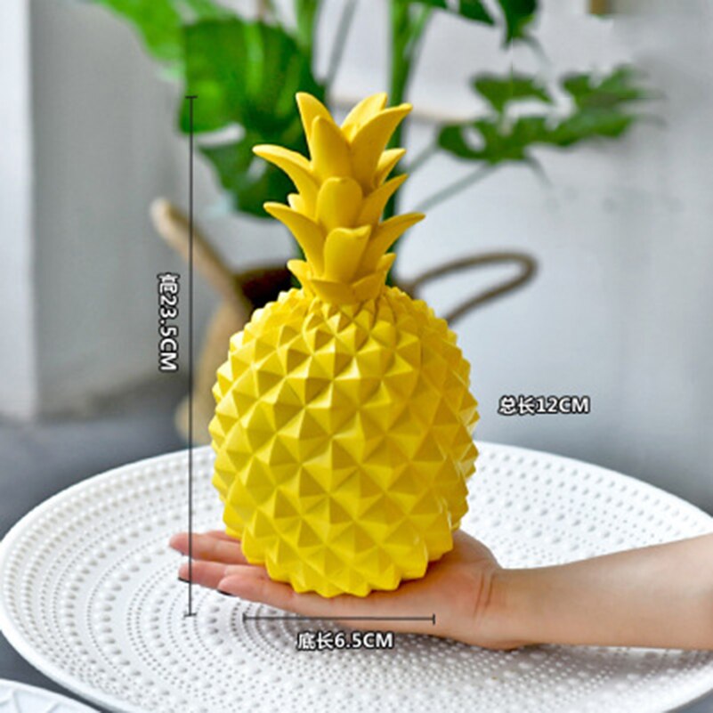 Nordic Home Decoration Resin Sculpture Room Decoration Pineapple Fruit Statue Restaurant Table Decoration Modern Crafts: L-1