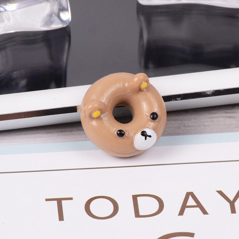 Donut Ergänzungen Charms für Schleim DIY Candy Polymer Füllstoff Hinaus Schleim Zubehör Spielzeug Lizun Modellierung Ton Kit für Kinder: Coffee bear