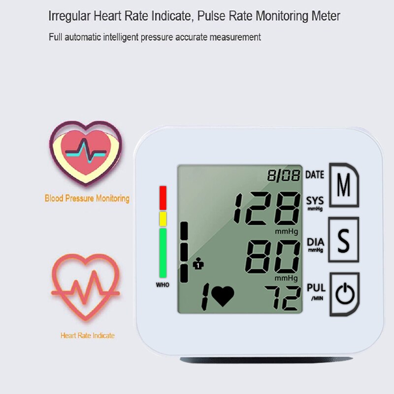 Digitale Arm Bloeddrukmeter Elektronische Bloeddrukmeter Medische Pressure Meter Gauge Apparaat Manchet Pulse Gezondheidszorg