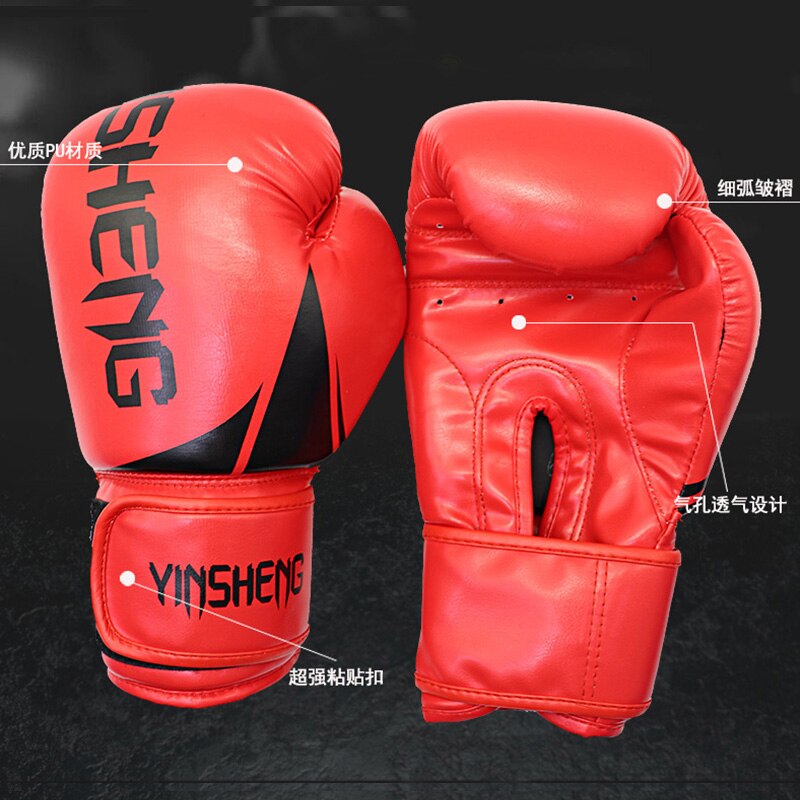 Kick Boxing guantes para hombres mujeres PU Karate guantes De Muay Thai De Boxeo Lucha Libre MMA Sanda entrenamiento adultos niños equipo