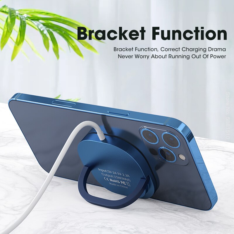 Wireless charger with USB-C Interface Charging Dock for xiaomi Mobile iPhone 12Pro Max 15W PD Fast Charging Pad magnetic charger