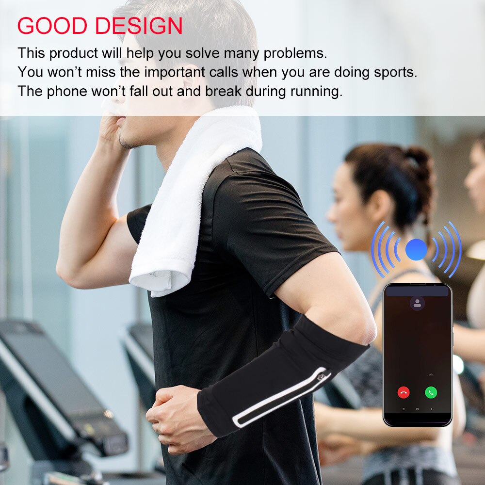 Bolsa deportiva para brazo de muñeca para correr para hombre y mujer, brazalete elástico para teléfono móvil, bolsa deportiva para Fitness, correr, gimnasio