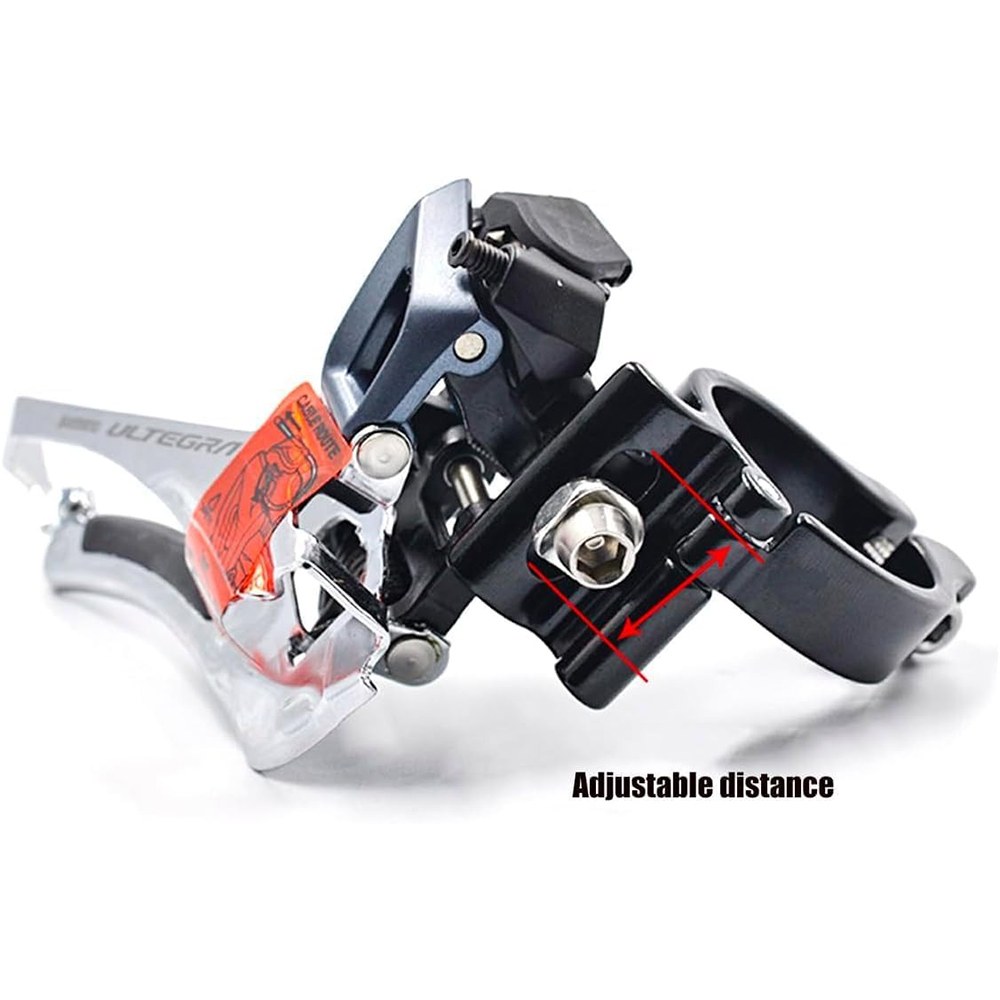 CATAZER Bicycle Front Derailleur Adjustable Braze Adapter for Clamp 28.6/31.8/34.9mm Compatible with Shimano Sram Road/MTB Bike