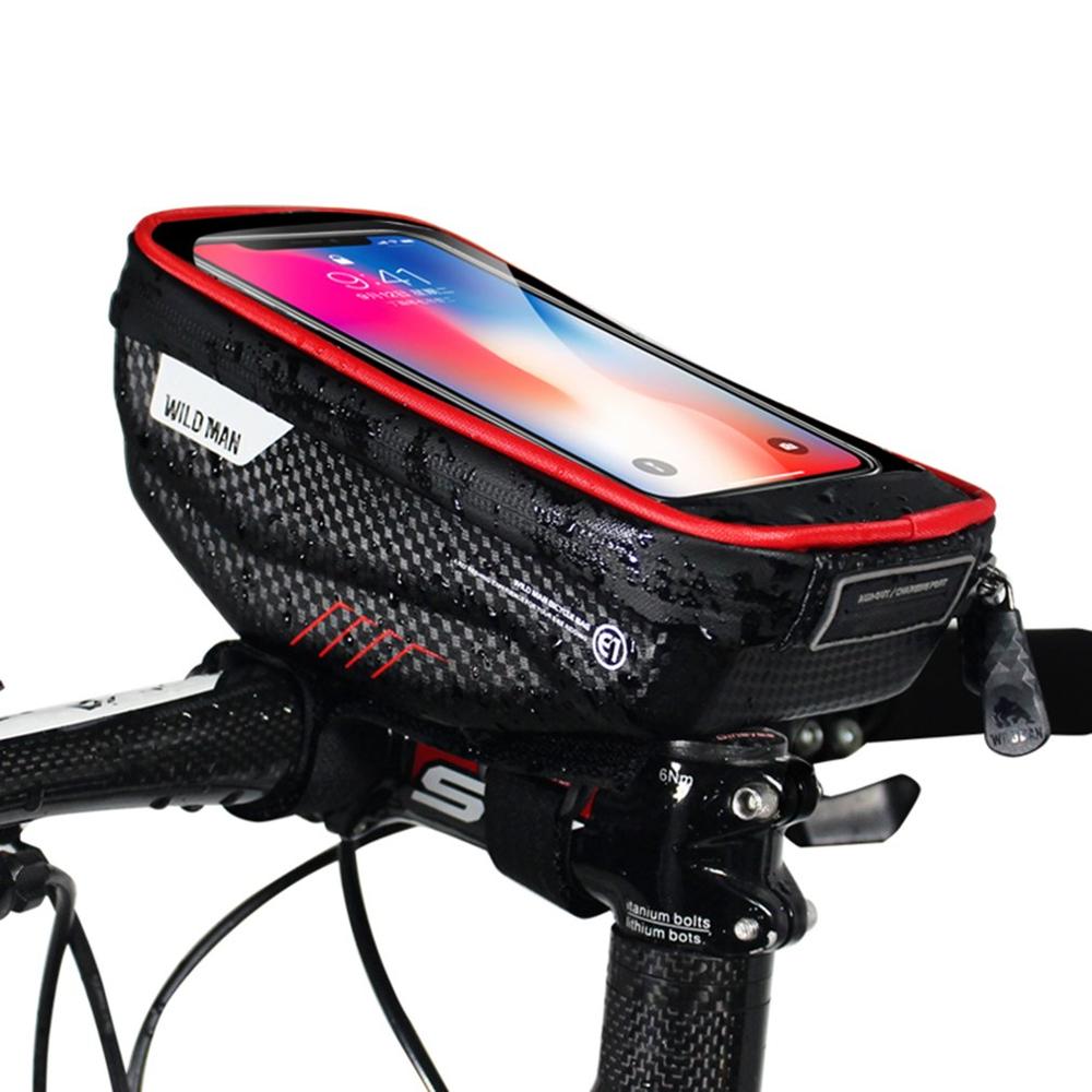 Wilde Man Mtb Racefiets Regendicht Tas Fiets Touchscreen Mobiele Telefoon Voorframe Tassen Opbergtas Fietstas