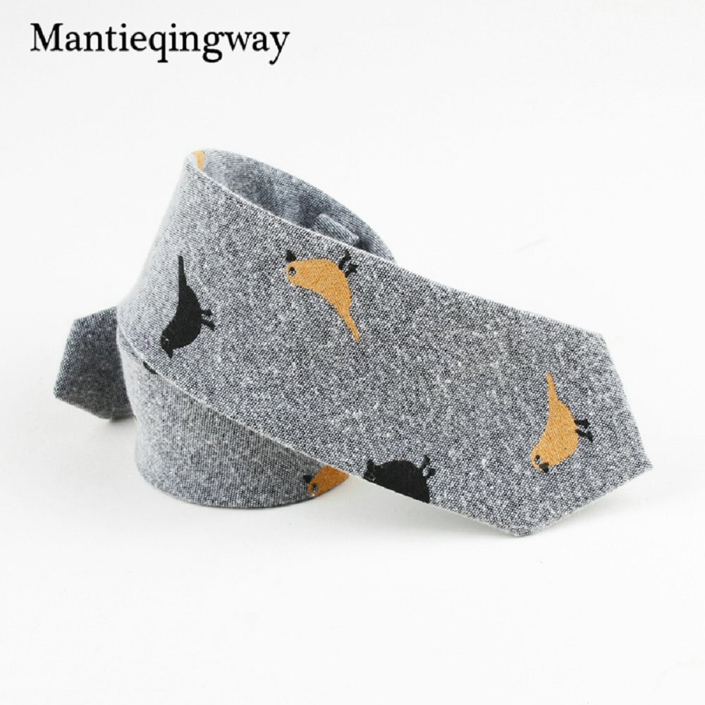 6 Cm Mens Katoen Casual Stropdas Bruiloft Bruidegom Jacquard Dassen Print Vogels Gravatas Bladeren Business Das