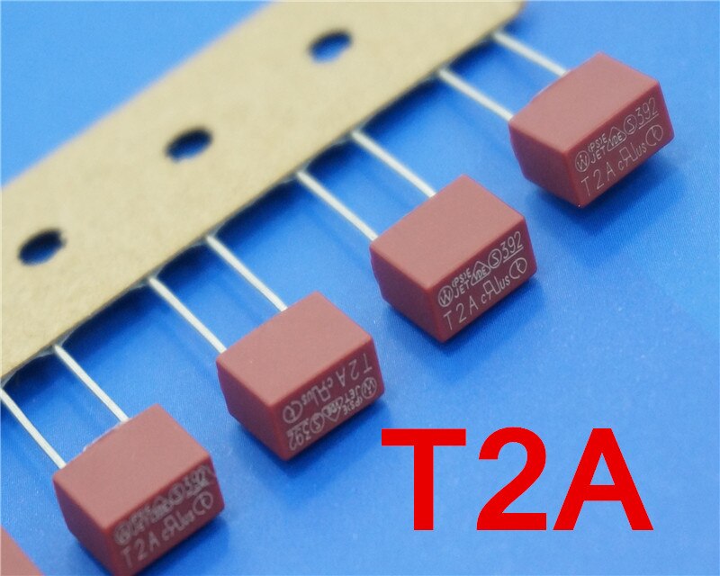 (10 pcs/lot) T2A 250V TE5 Slow Blow Subminiature Fuse, UL VDE RoHS Approved, 2A, 2Amp.