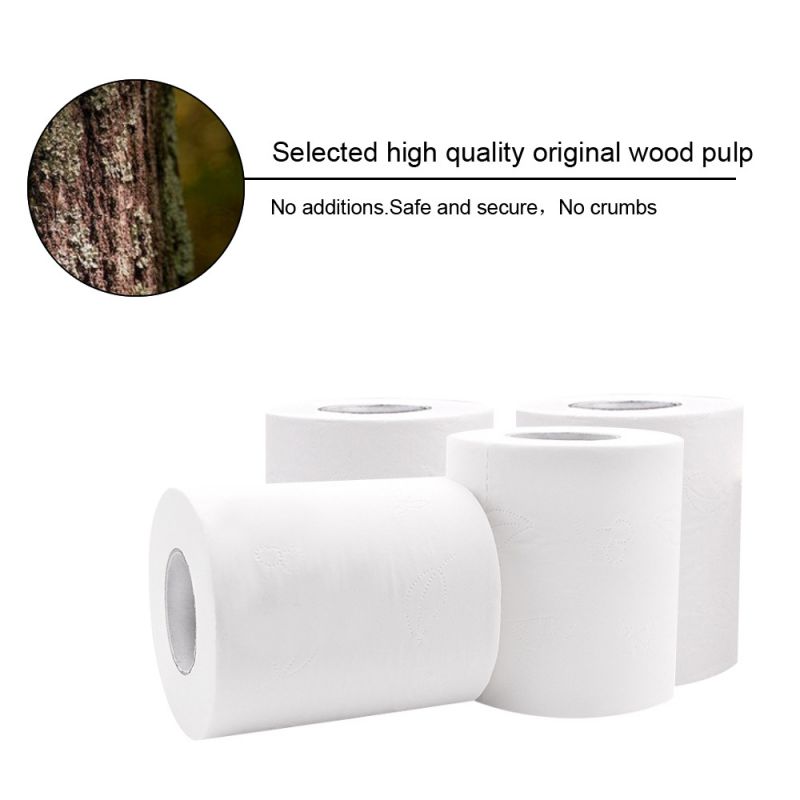 Roll Paper Thick Towel Toilet Paper 4 Layer Super Toughness Fast Ship