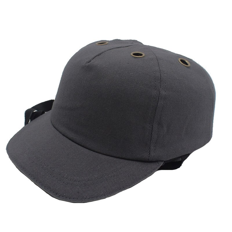 Bump cap arbejdssikkerhedshjelm baseball hat stil beskyttende sikkerhed hard hat til arbejdspladsen slid hovedbeskyttelse dybblå: Grå