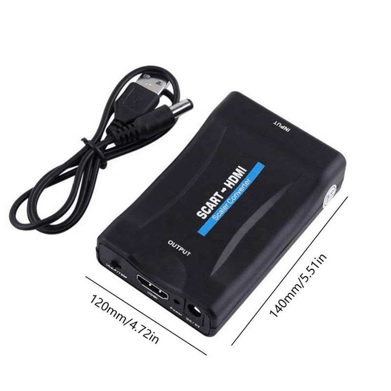 SCART/BNC naar HDMI Converter Video Audio Adapter met SCART/HD Schakelaar PAL/NTSC Video Scaler SCART naar HDMI Digitale Converter