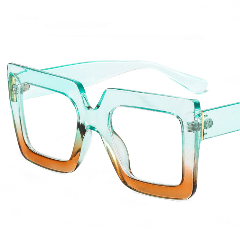 Gafas cuadradas transparentes con montura Vintage, lentes de de gran tamaño, para ordenador