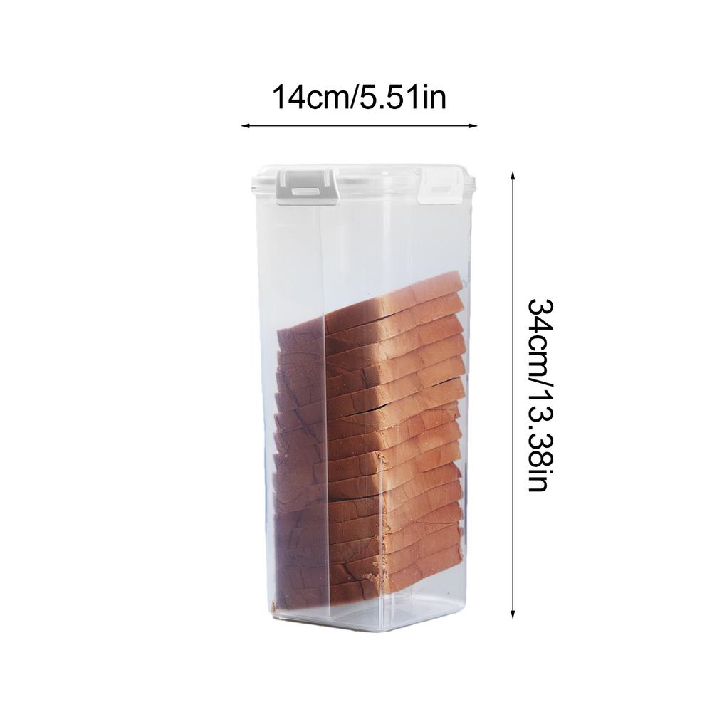 Brotkasten aus Kunststoff mit Verschlussdeckel und Tablett, Brot-Aufbewahrungsbox, Sandwich-Brot-Aufbewahrungsbox, Aufbewahrungsmaterial für die Küche: WHITE