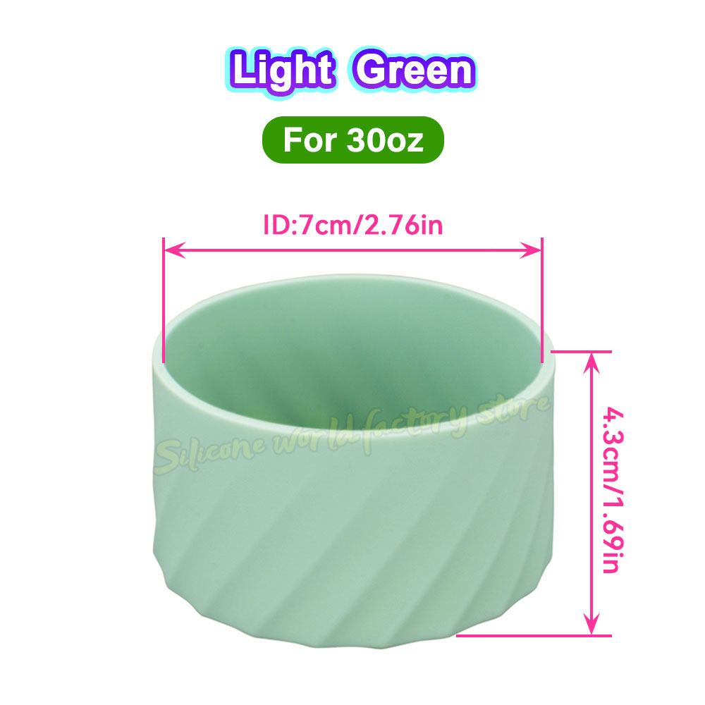 SW 40oz/30oz Silicone Cup Bottom Cover for Stanley Adventure Quencher Tumbler for IceFlow Flip Straw Water Bottle Sleeve 7.5/7CM: army green