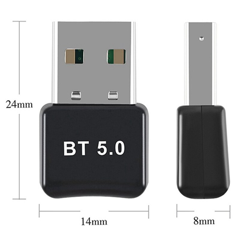 USB Bluetooth 5.0 Adapter, Driver-Free USB Bluetooth 5.0 Receiver Transmitter for PC Win 8/10/11 ,Win 7 Install Driver