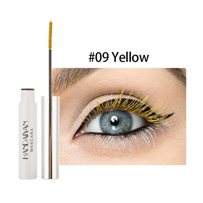 Blå grøn rød lilla sort hvid blæk mascara hurtigtørre øjenvipper krølle forlængelse makeup vandfast mascara øjenvipper: 09