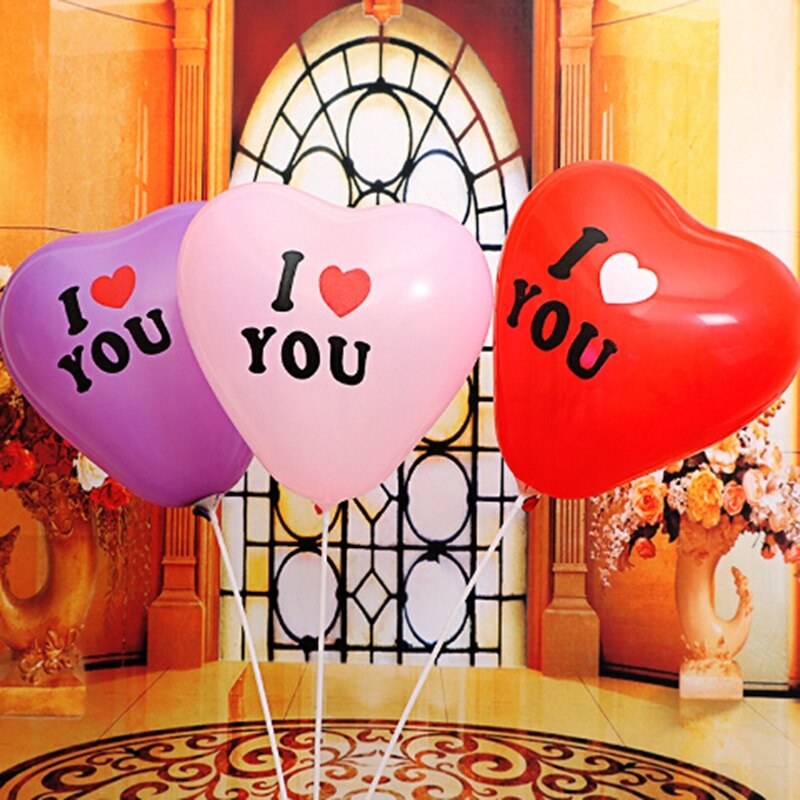 10PCS Love Heart Shape Romantic Latex Party Ballons Baby Shower Decorations Toys