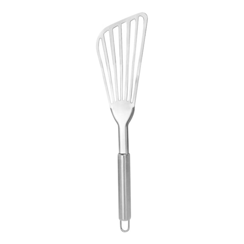 Home Kitchen Bar Stainless Steel Flat Fish Slice Frying Spatula Leaky Shovel