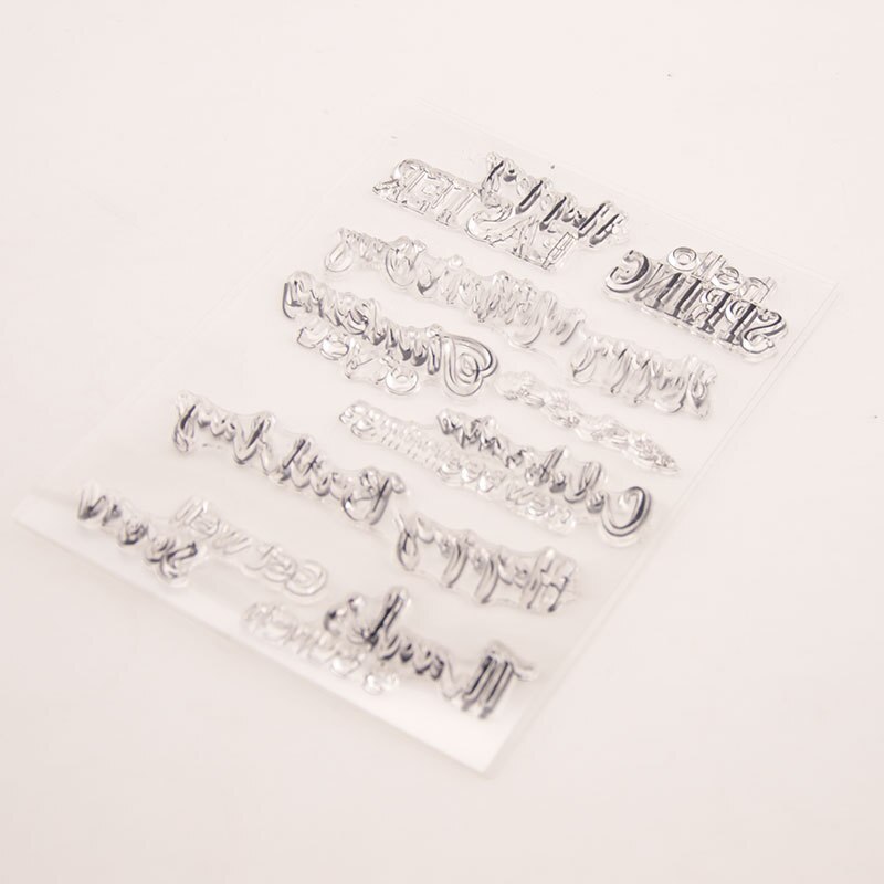 Cursive blessing phrases Silicone Clear Stamp for Scrapbooking Album DIY Craft Background Decoration Rubber Stamp