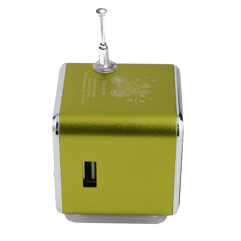 Portable Aluminum Alloy Micro USB Mini Stereo Super Bass Speaker Ubwoofer Musica MP3/4 FM Radio Receiver