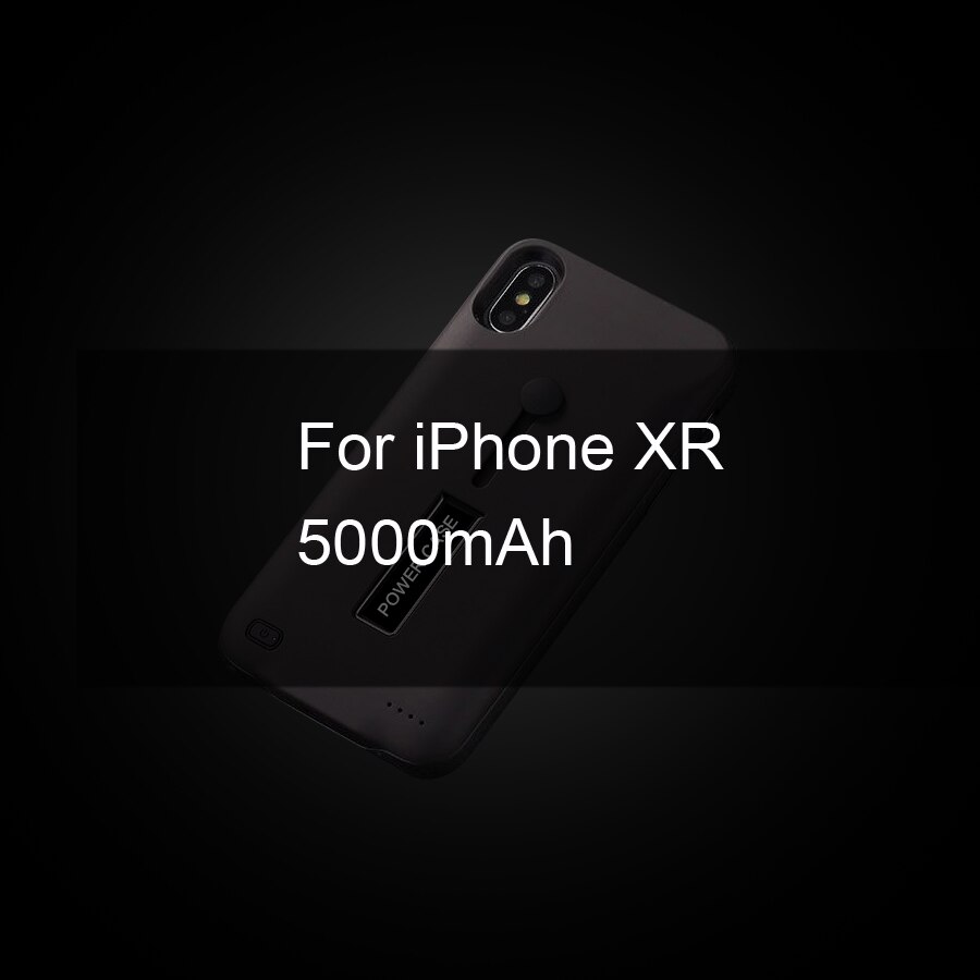 10000mAh Ladegerät Fall Für iphone 6 6 s 7 8 Plus Power Bank Lade Fall Für iphone X XS Max XR 6 s Batterie Fall: Black For iPhone XR