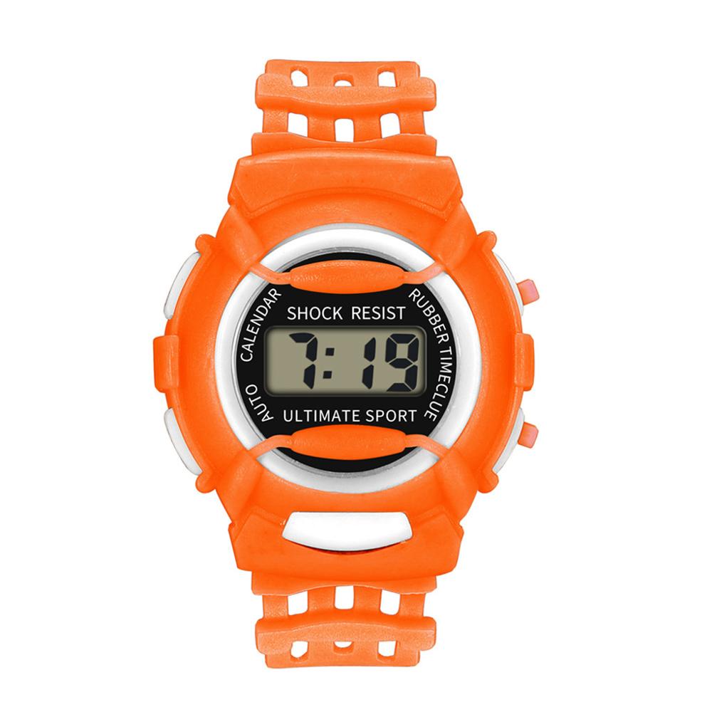 Waterproof Children Watch Boys Girls LED Digital Sports Watches Silicone Rubber watch kids Casual Watch W50: Orange