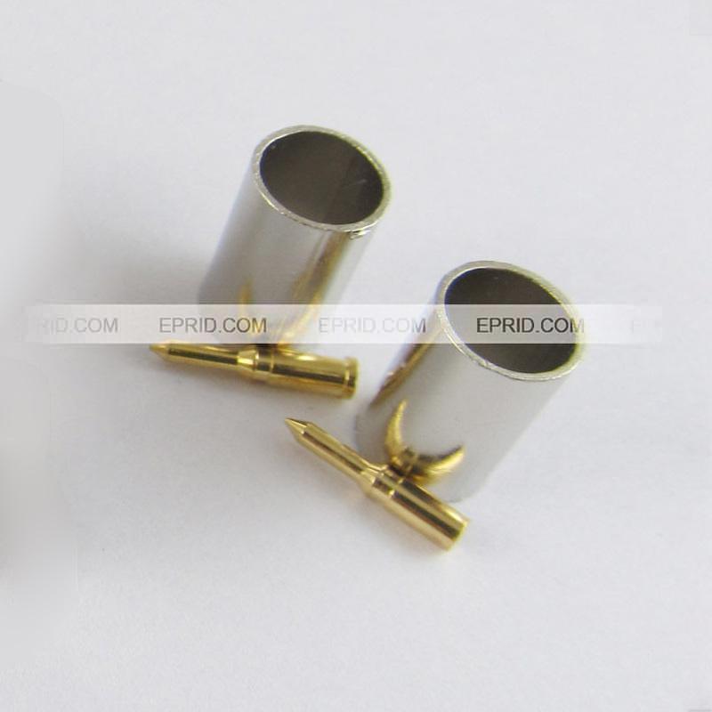 5x BNC Male Crimp Plug for RG59 Coaxial Cable 3-piece Crimp Connector CCTV Surveillance