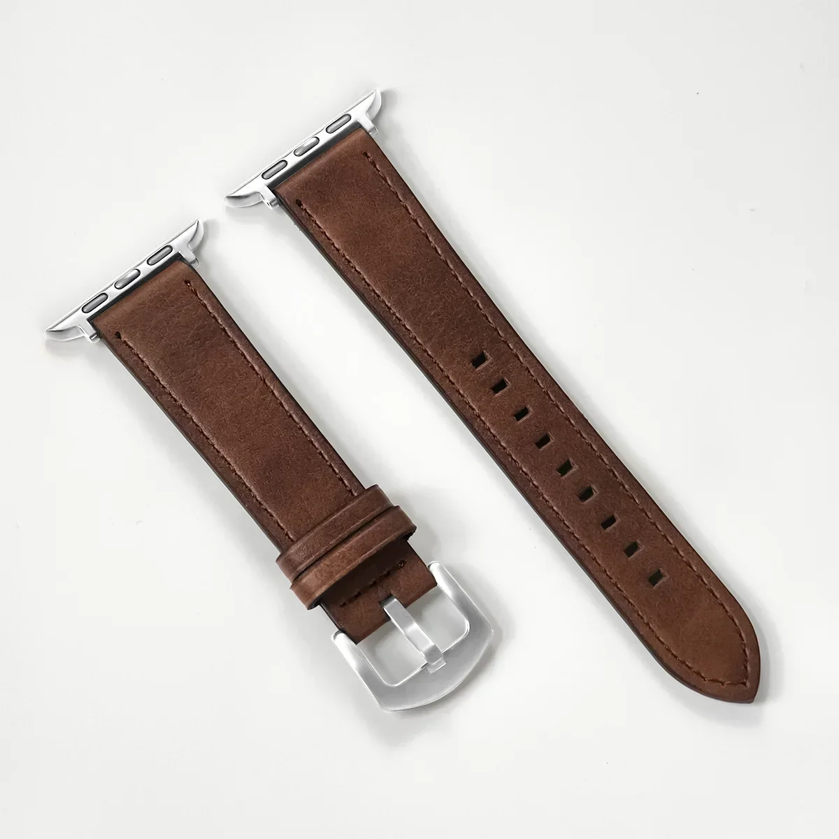 Klockarmband i kalvskinn till apple 5 se 7 klockarmband 8 kvinna 6 man 10 armband till iwatch 9 serien 49mm 44 45 46 42 40 41mm: Xxl / Lila