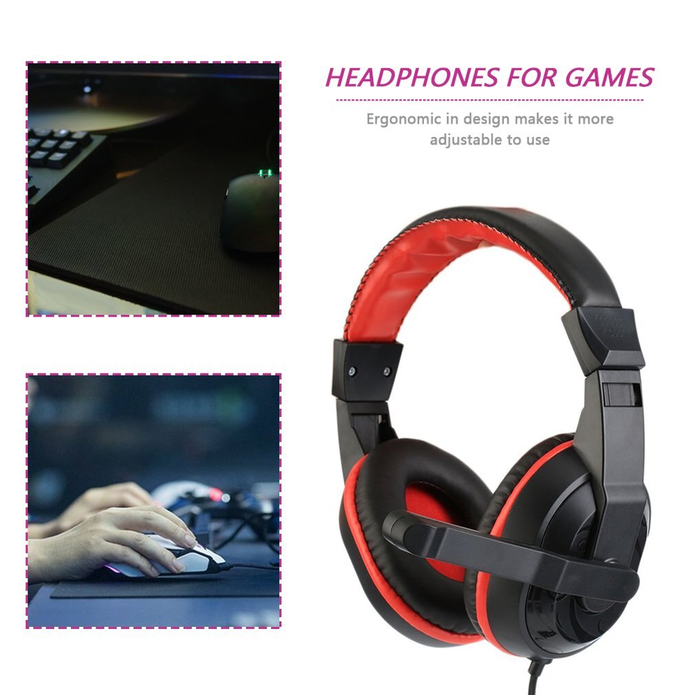 Spielen Kopfhörer 3,5mm Einstellbare Stereo Typ Lärm-abbrechen Computer Headset Mit Mikrofone Für PC Gamer