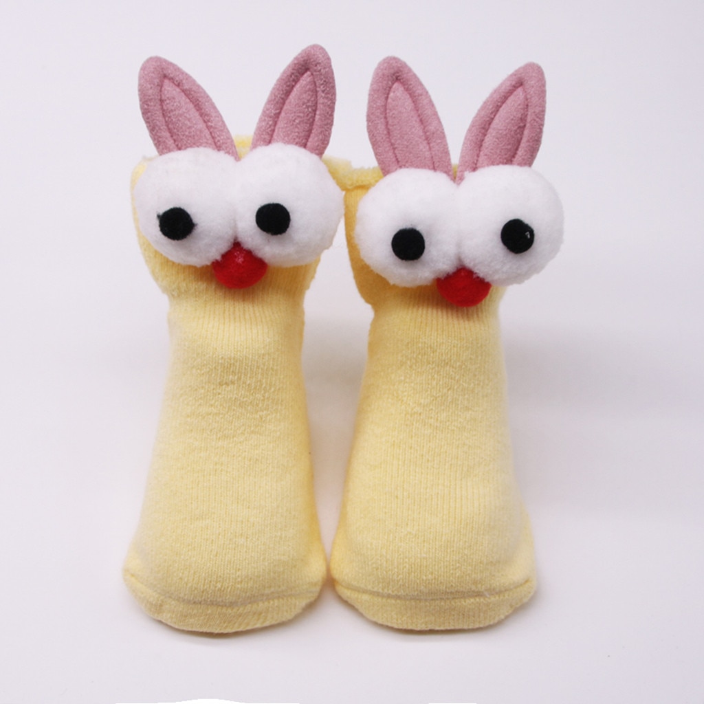 Calcetines de algodón antideslizantes con dibujos animados para bebés, calcetín para niños y niñas