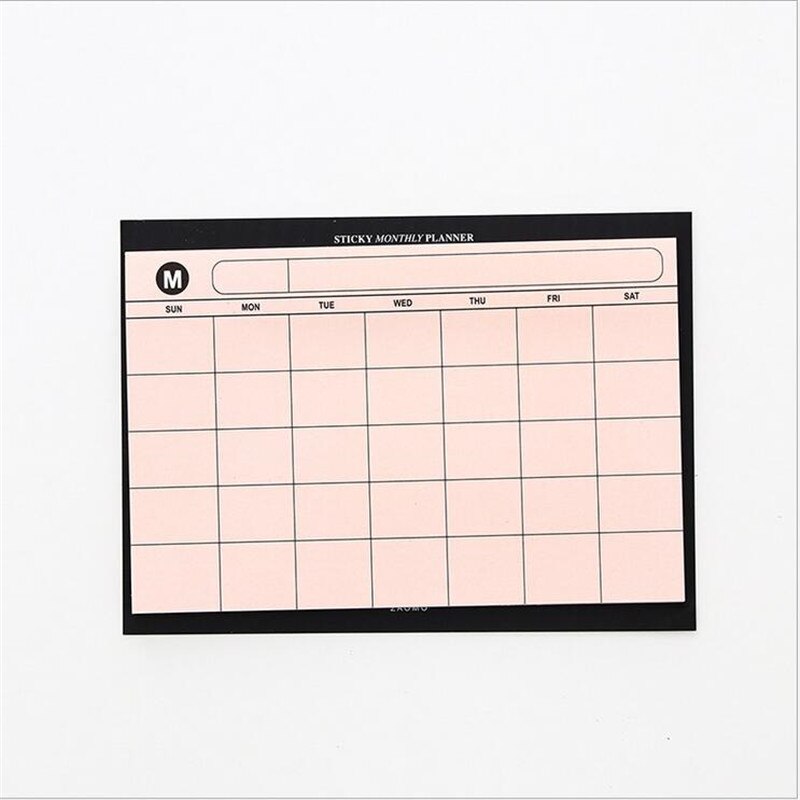 1PCS =30SHEET Simple Weekly Planner Book Desktop Schedule Month Plan Tear The Notebook Work Efficiency Summary: Orange