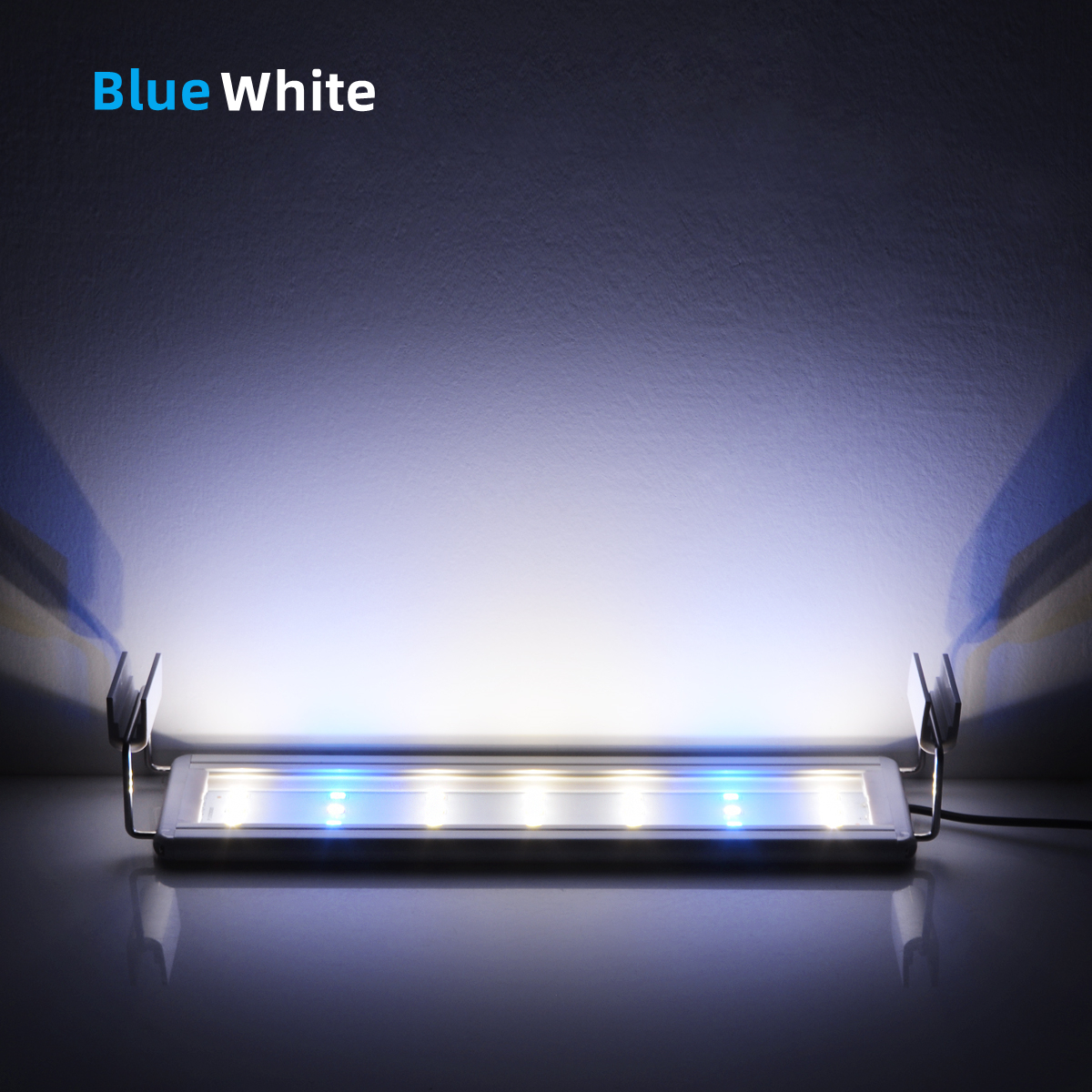Aluminium Wasserpflanze Wachsen Lampe Bar Clip Auf Aquarium Licht 3 Farbe Veränderbar 220 V Skalierbares Aquarium Licht mit Schalter: Rot / Blau