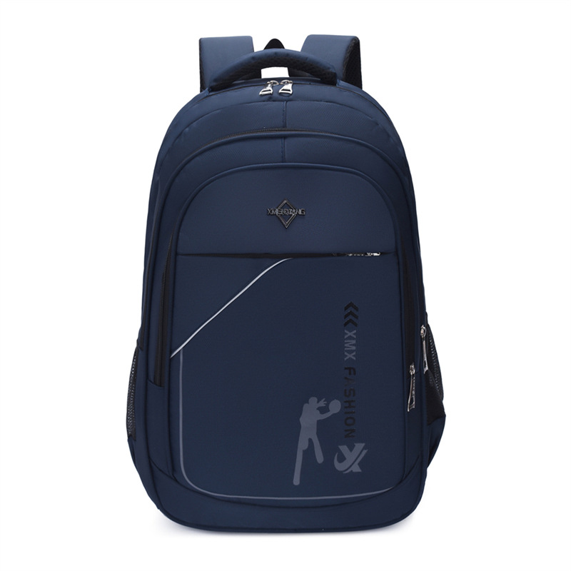 University Student School Backpack Men Bag Large Capacity High School Bags for Teenage Boys Casual 2022: Blue