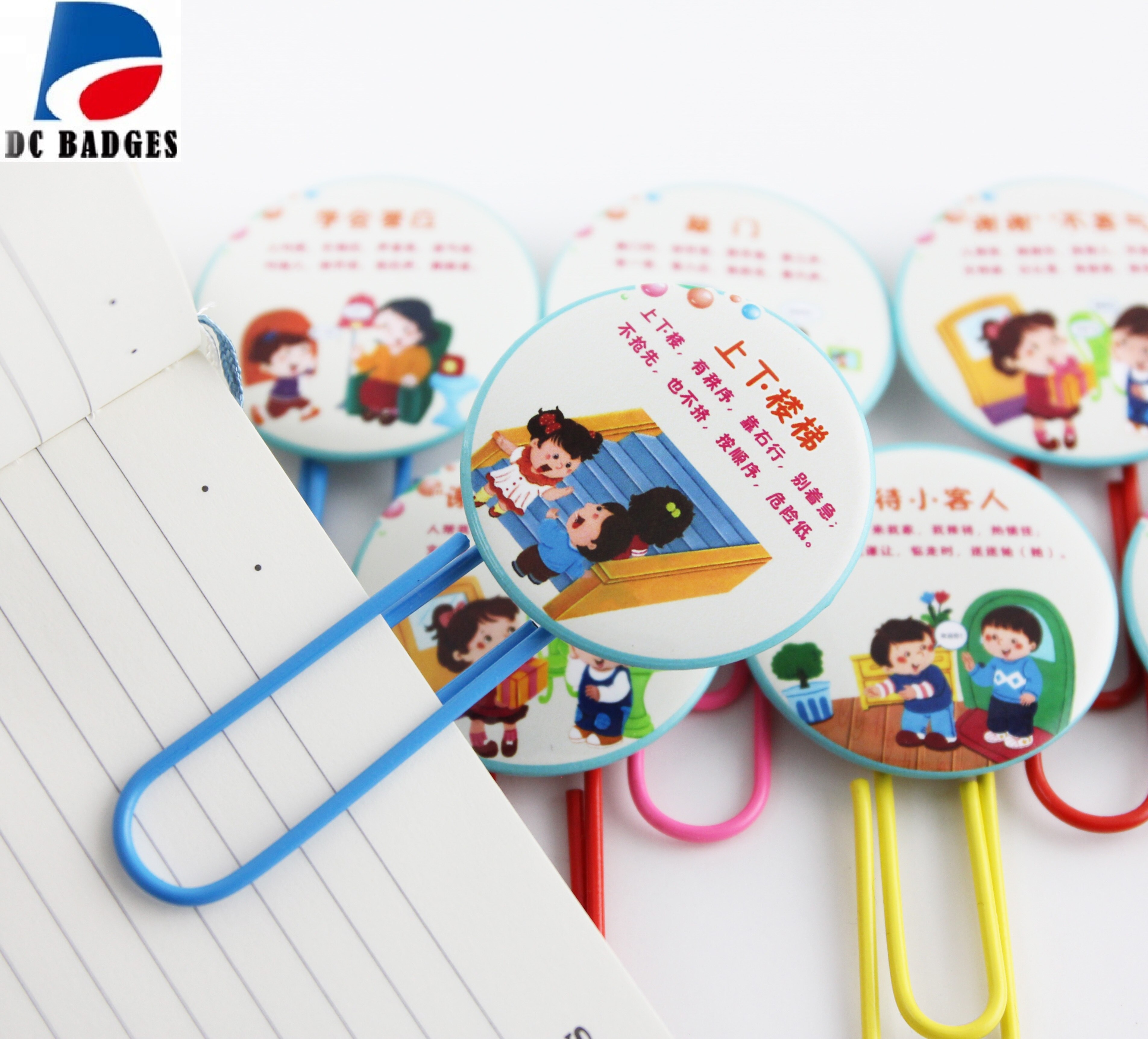 500 sets of 25mm Bookmark Button Badge Paper clip Machine Making Material