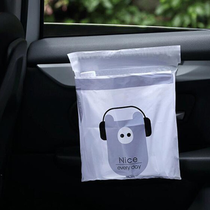 15 Teile/paket Erbse Auto Müll Tasche Klebrige Küche Wasserdichte Lagerung Tasche Tragbare Auto Lagerung Tasche Auto Zubehör
