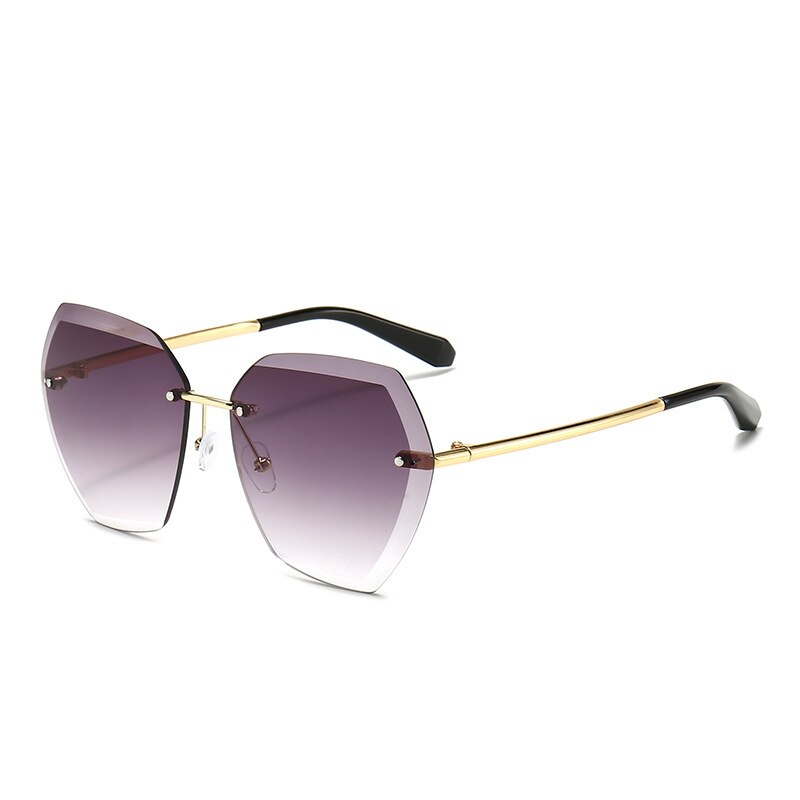 Lunettes de soleil sans cadre pour femmes, verres – Grandado