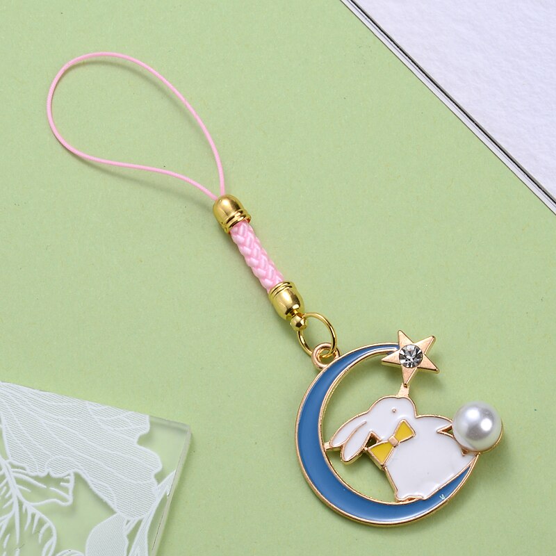 Metalen Mobiele Telefoon Hanger 1Pcs Bloem Dier Sneeuwvlok Ladie Telefoon Lanyard Anti-verloren Sleutelhanger Accessoires Decoratie: A
