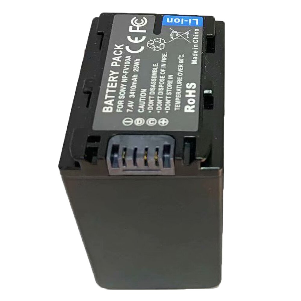 Batterie + Chargeur pour Sony NP-FV70, NP-FV70A, NP-FV100, NP-FV100A InfoLithium Série V: NP-FV100A