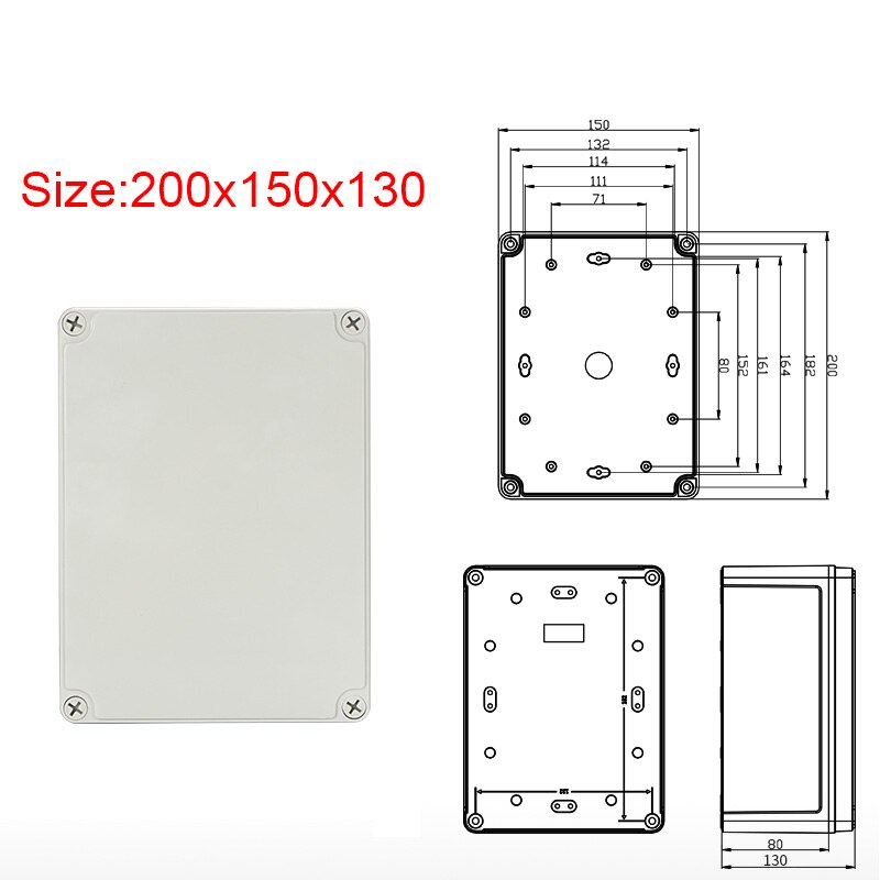 IP67 Waterproof Electrical Junction Box ABS plastic Enclosure Case Outdoor Distribution box for CCTV Camera