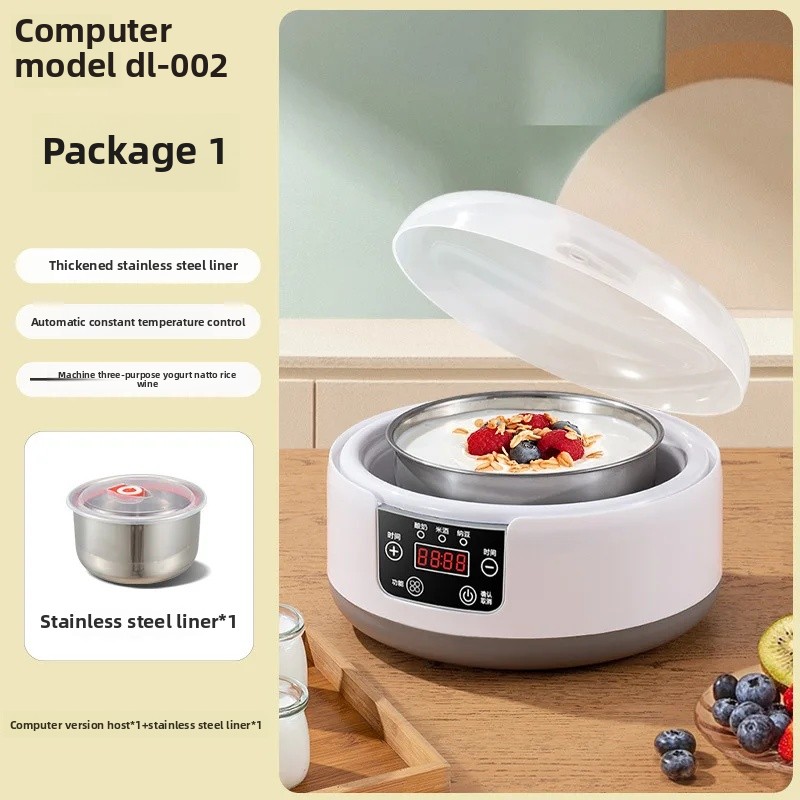 Intelligente automatische Mini-Joghurtbereiter für Höhle Heimgebrauch, Nano-Bohnenmaschine, multifunktionale selbstgemachte Joghurt-Nano-Bohnen-Reisweinmaschine: L / Grün