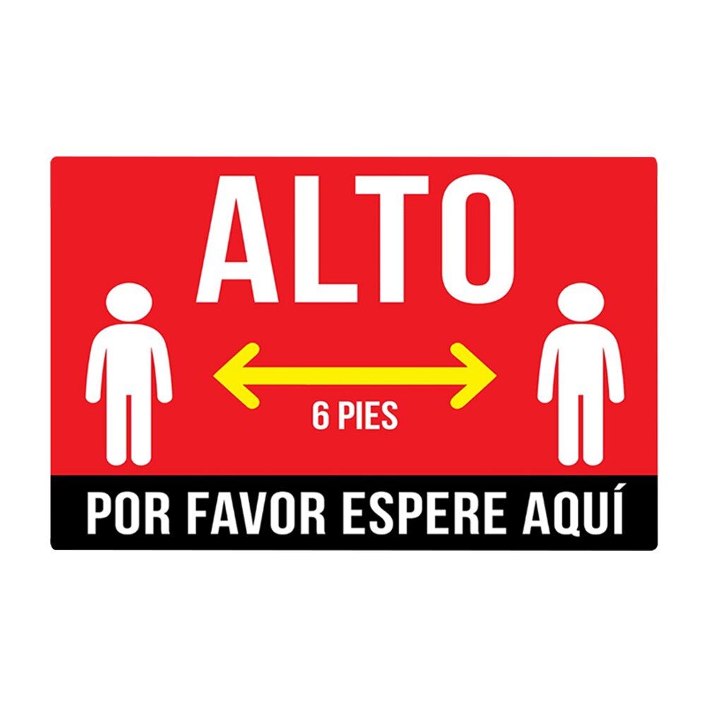 Autocollant de sol imperméable amovible en pvc pour station de métro, gardez vos distances, panneau d'avertissement de sécurité scolaire antidérapant: 1